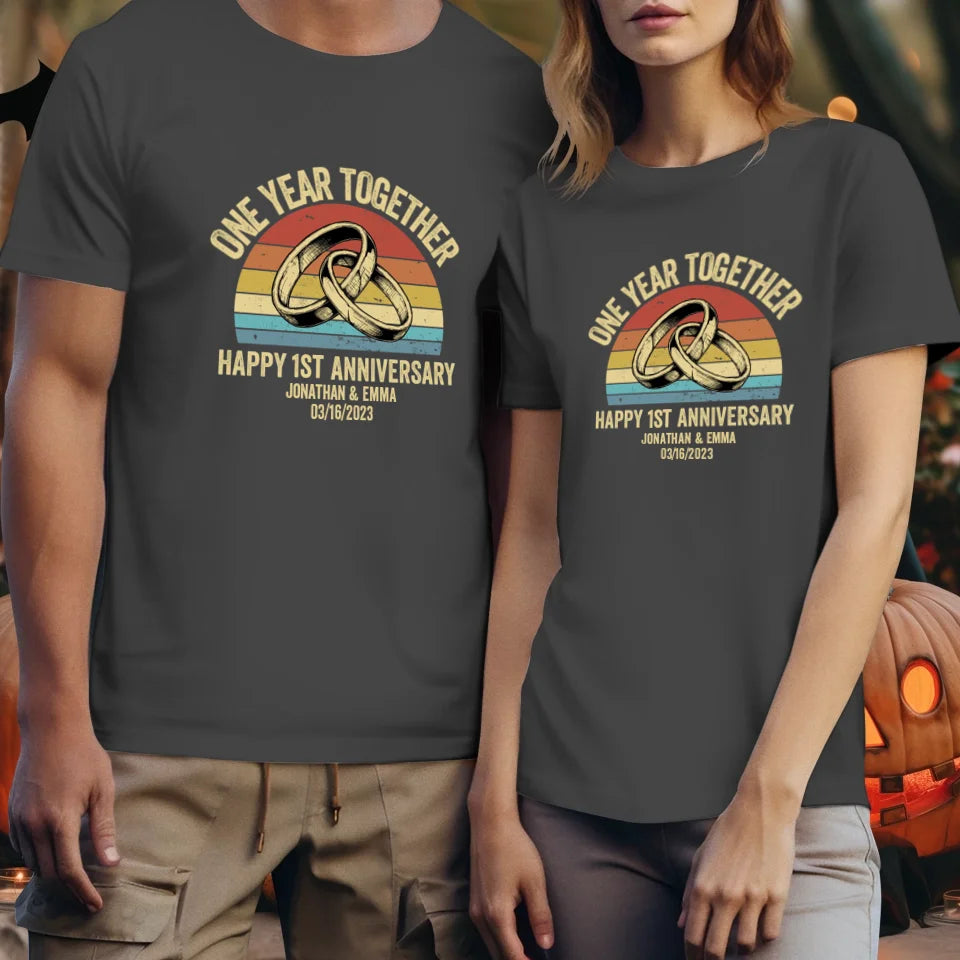 Celebrating Another Year Together: Happy Anniversary - Personalized Gifts For Couples - Unisex T-Shirt