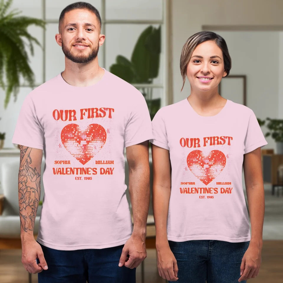 Valentine's Day Memories: Our Special Day - Personalized Gifts For Couples - Unisex T-Shirt