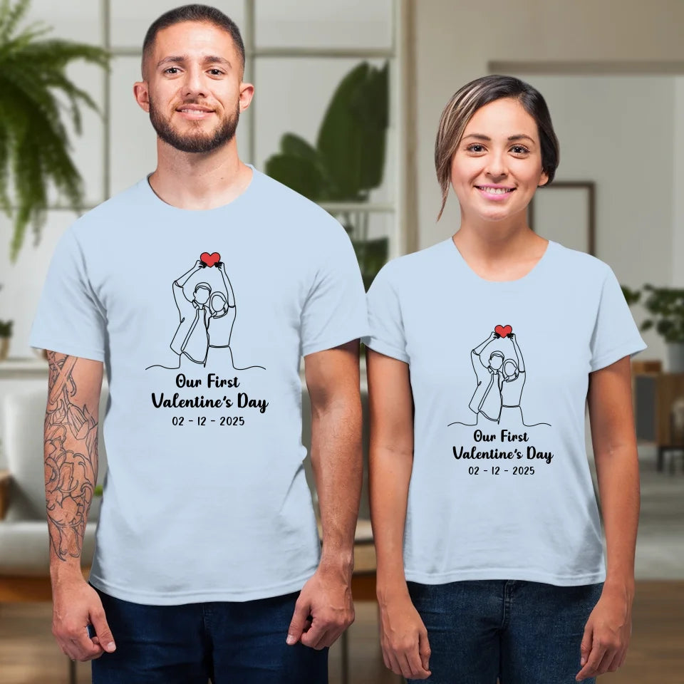 The Beginning Of Us - Personalized Gifts For Couples - Unisex T-Shirt