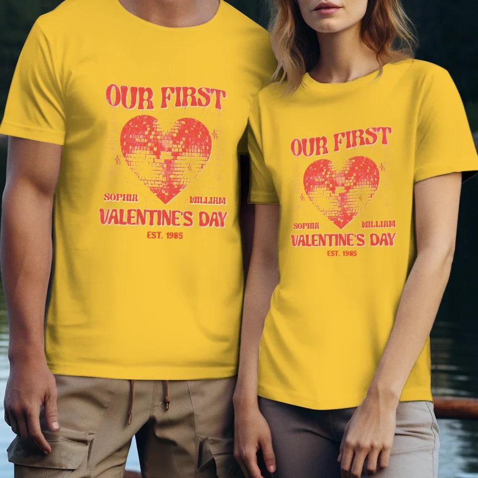 Valentine's Day Memories: Our Special Day - Personalized Gifts For Couples - Unisex T-Shirt