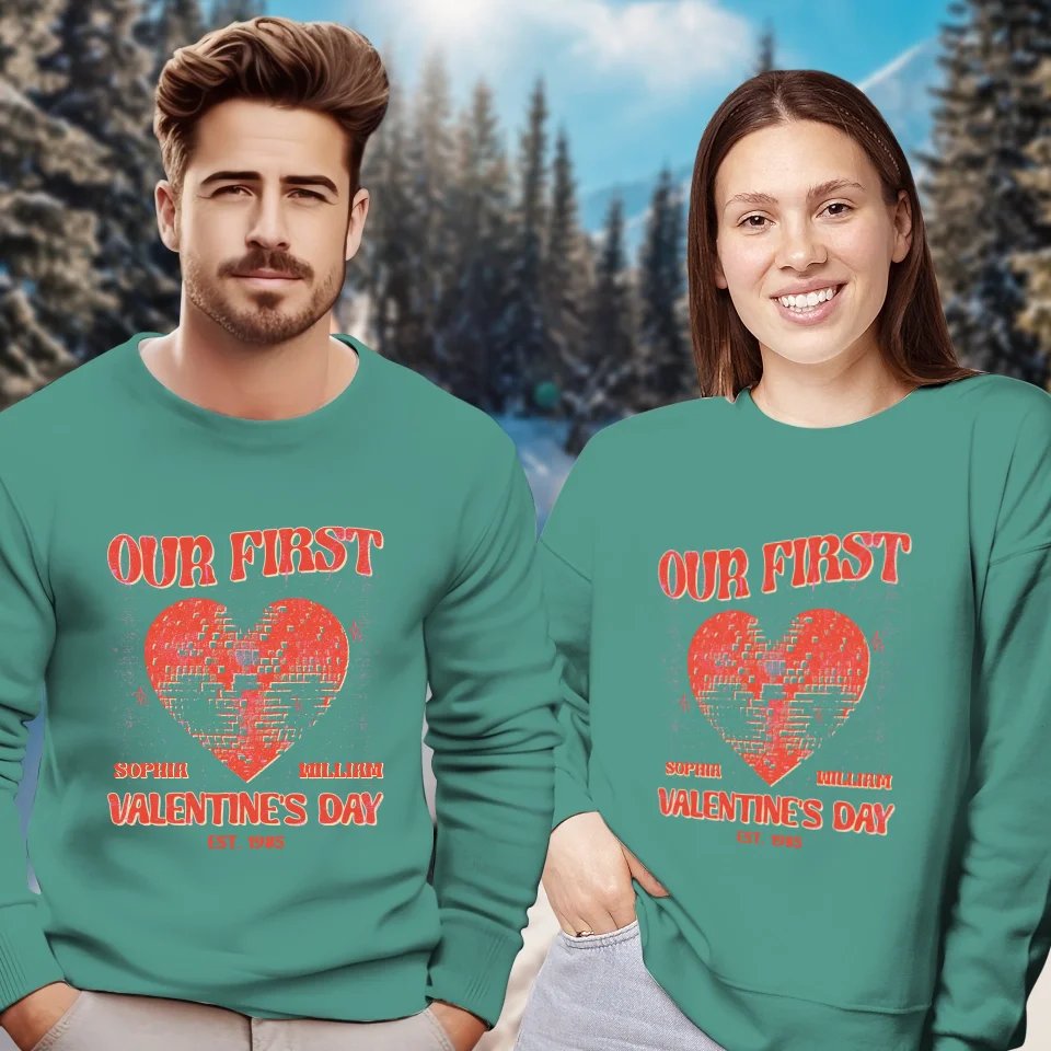 Valentine's Day Memories: Our Special Day - Personalized Gifts For Couples - Unisex Sweater