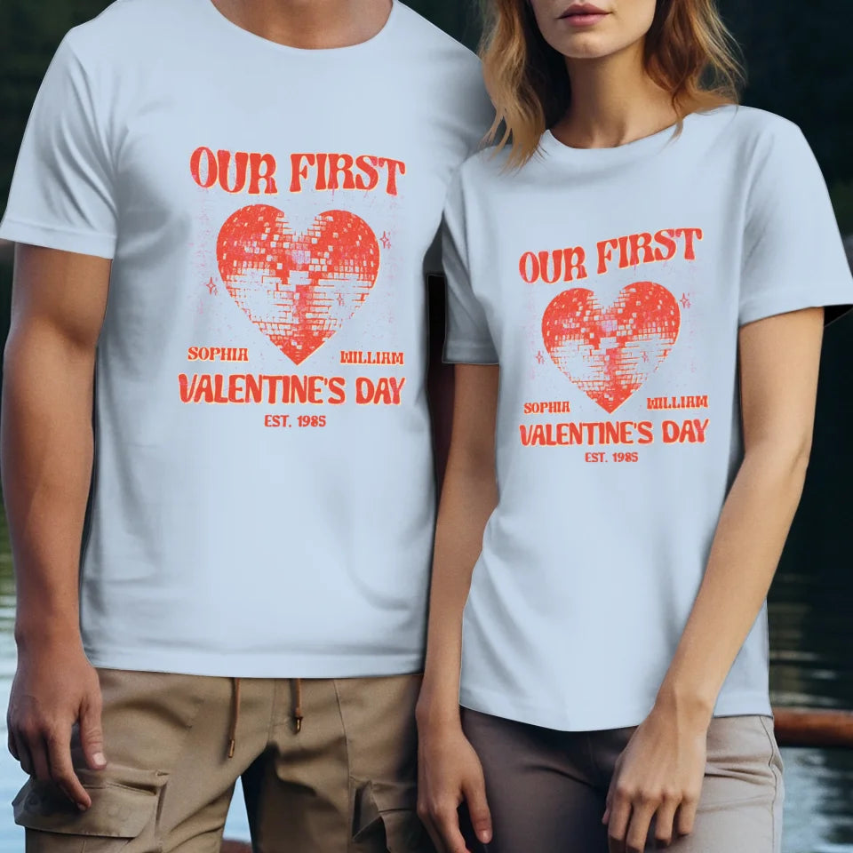 Valentine's Day Memories: Our Special Day - Personalized Gifts For Couples - Unisex T-Shirt