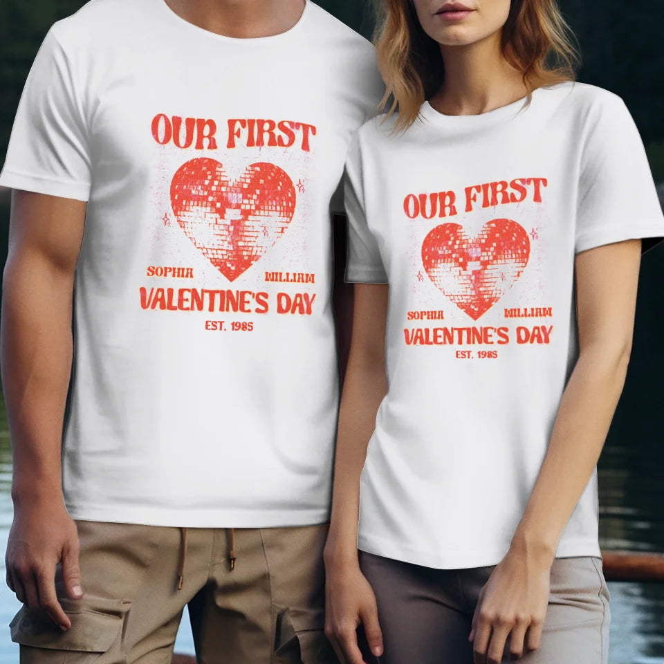 Valentine's Day Memories: Our Special Day - Personalized Gifts For Couples - Unisex T-Shirt