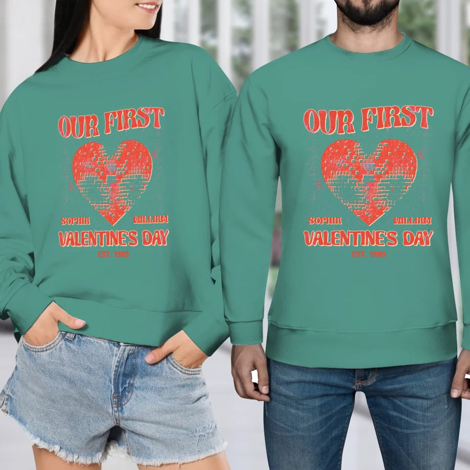 Valentine's Day Memories: Our Special Day - Personalized Gifts For Couples - Unisex Sweater