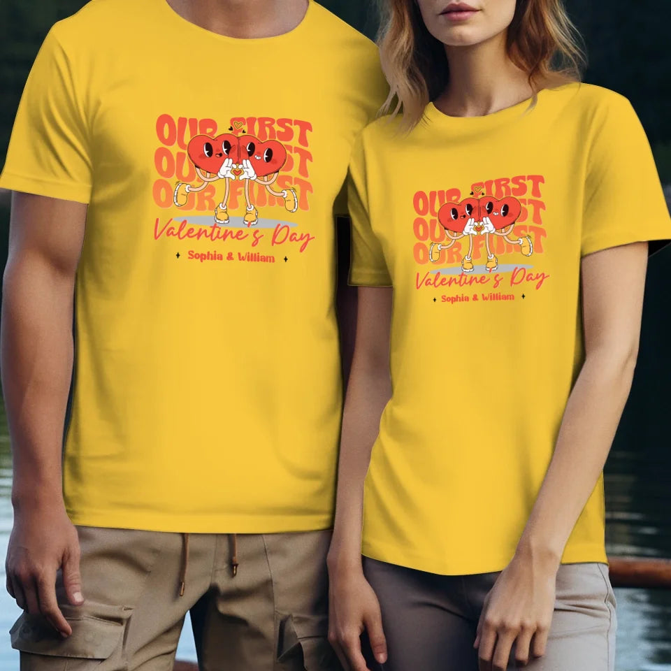 Where Our Hearts First Met - Personalized Gifts For Couples - Unisex T-Shirt