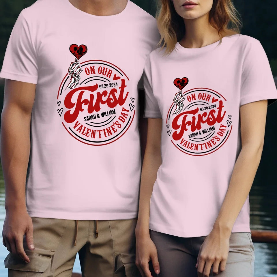 Our Heartfelt Valentine's Day Celebration - Personalized Gifts For Couples - Unisex T-Shirt