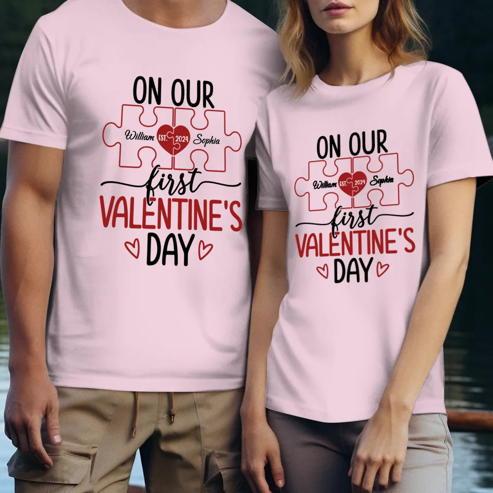 Our Romantic Valentine's Day Adventure Awaits - Personalized Gifts For Couples - Unisex T-Shirt