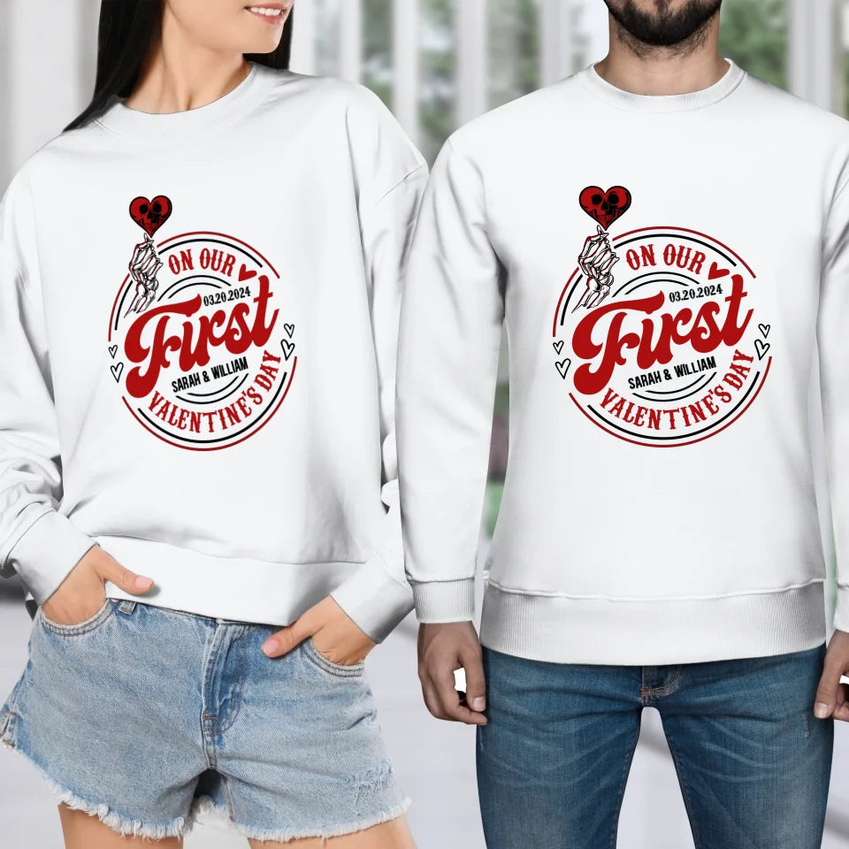 Our Heartfelt Valentine's Day Celebration - Personalized Gifts For Couples - Unisex Sweater