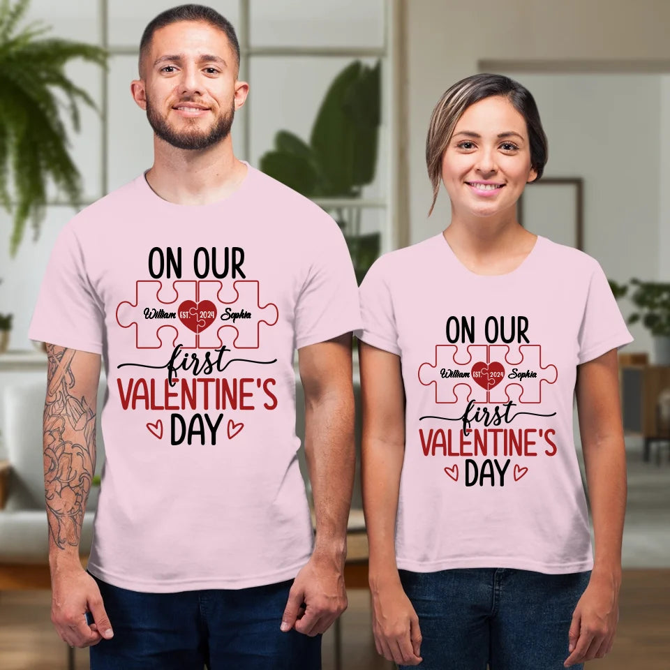 Our Romantic Valentine's Day Adventure Awaits - Personalized Gifts For Couples - Unisex T-Shirt