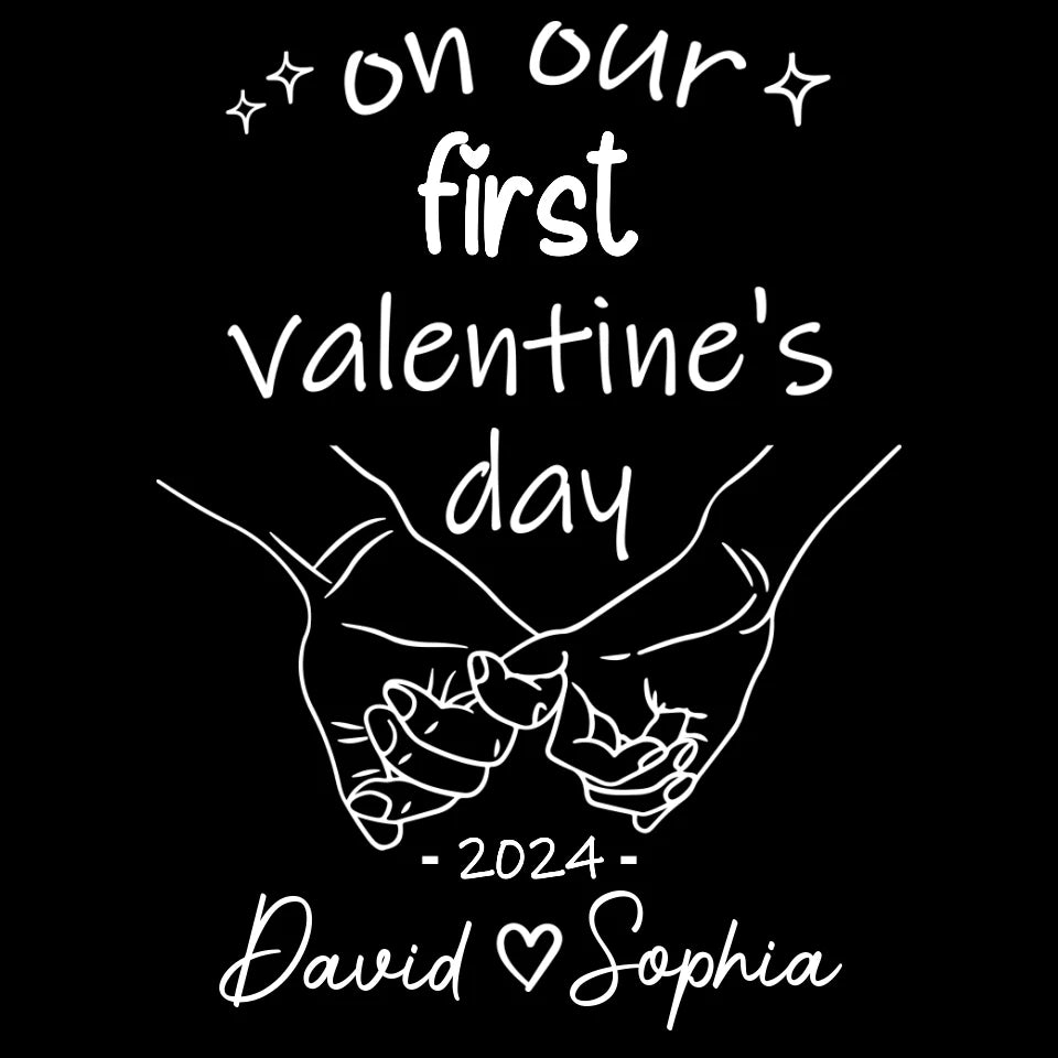 A Day To Remember: Our First Valentine's - Personalized Gifts For Couples - Unisex T-Shirt