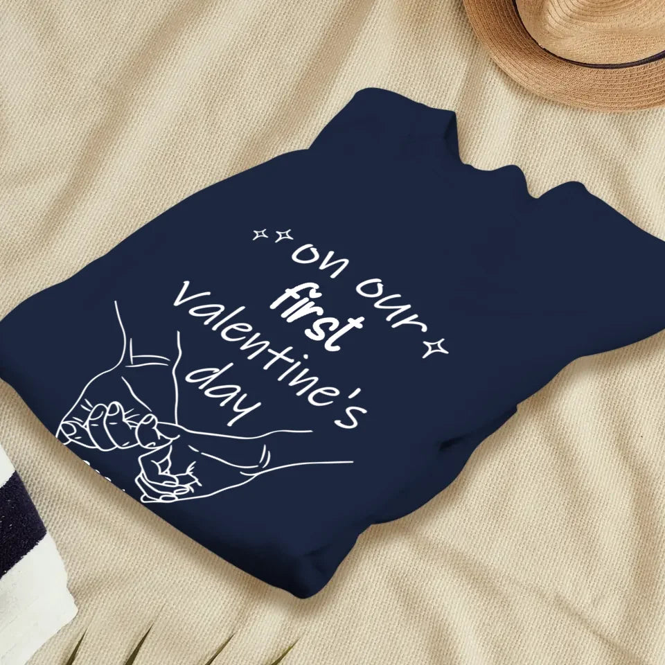 A Day To Remember: Our First Valentine's- Personalized Gifts For Couples - Unisex Sweater