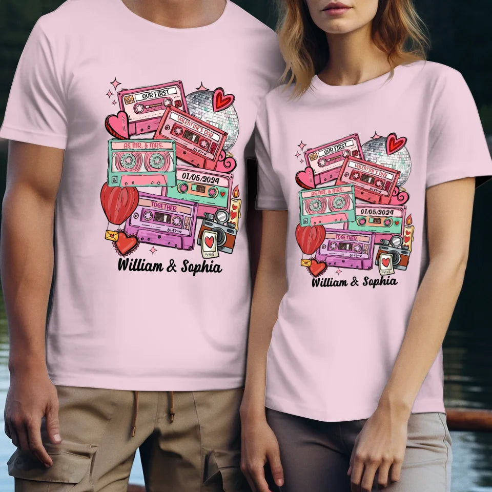 Valentine's As Mr & Mrs: A New Chapter Of Love - Personalized Gifts For Couples - Unisex T-Shirt