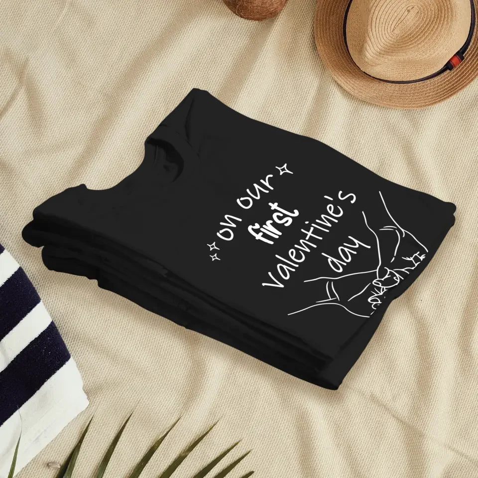 A Day To Remember: Our First Valentine's - Personalized Gifts For Couples - Unisex T-Shirt