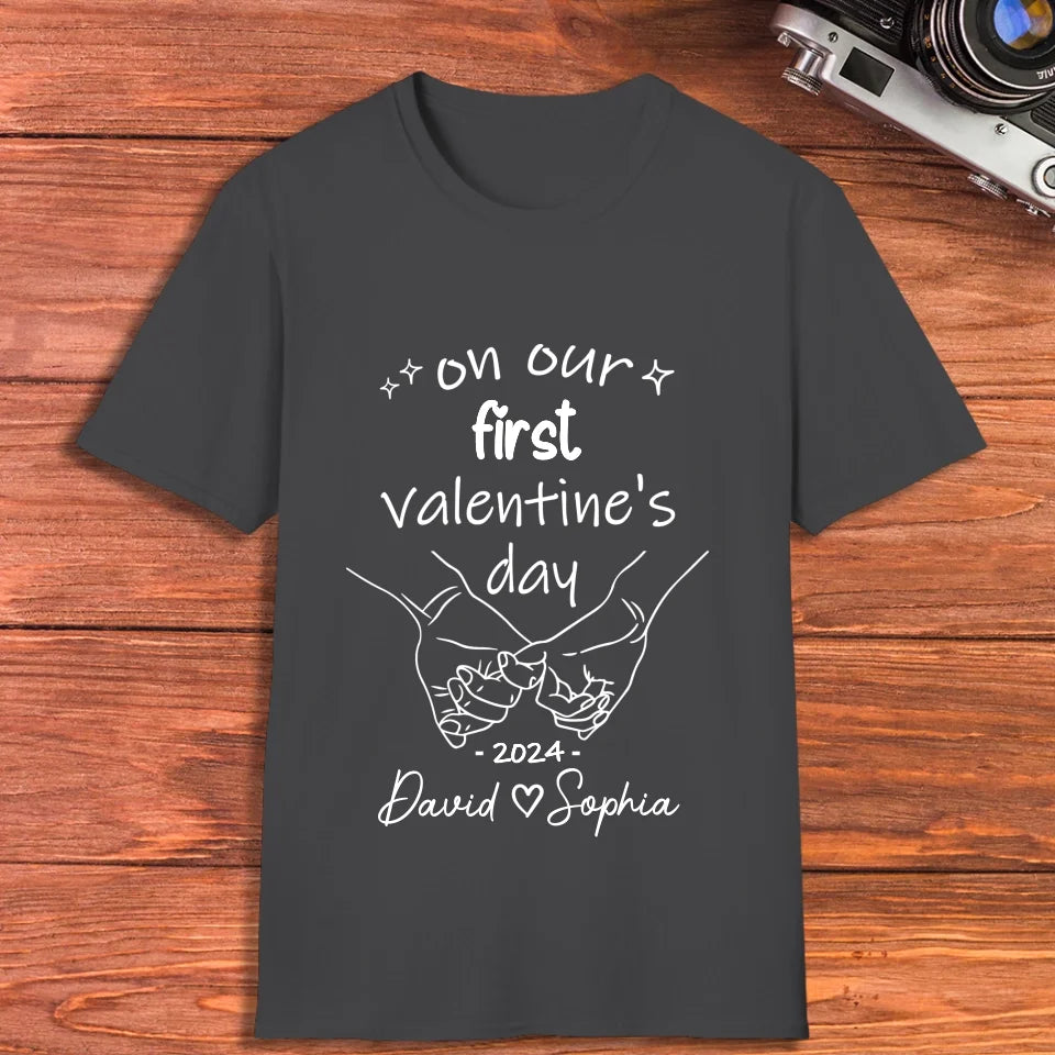 A Day To Remember: Our First Valentine's - Personalized Gifts For Couples - Unisex T-Shirt