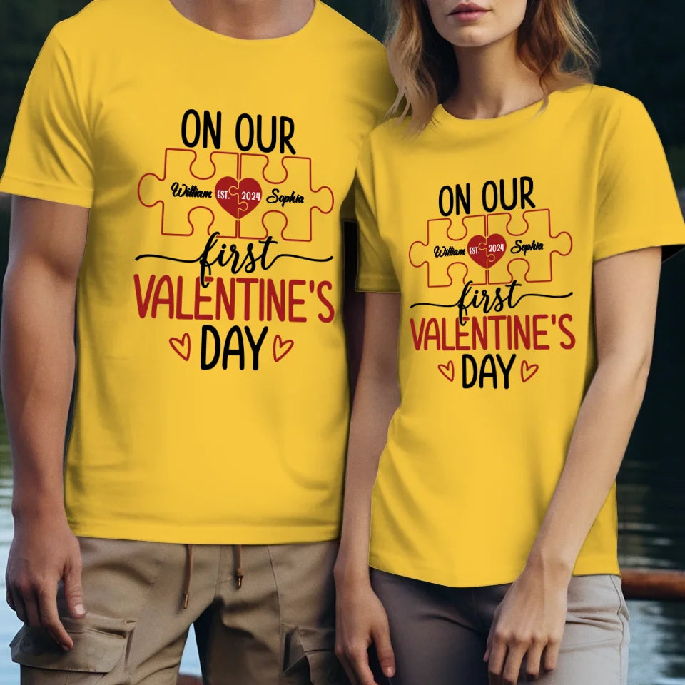 Our Romantic Valentine's Day Adventure Awaits - Personalized Gifts For Couples - Unisex T-Shirt