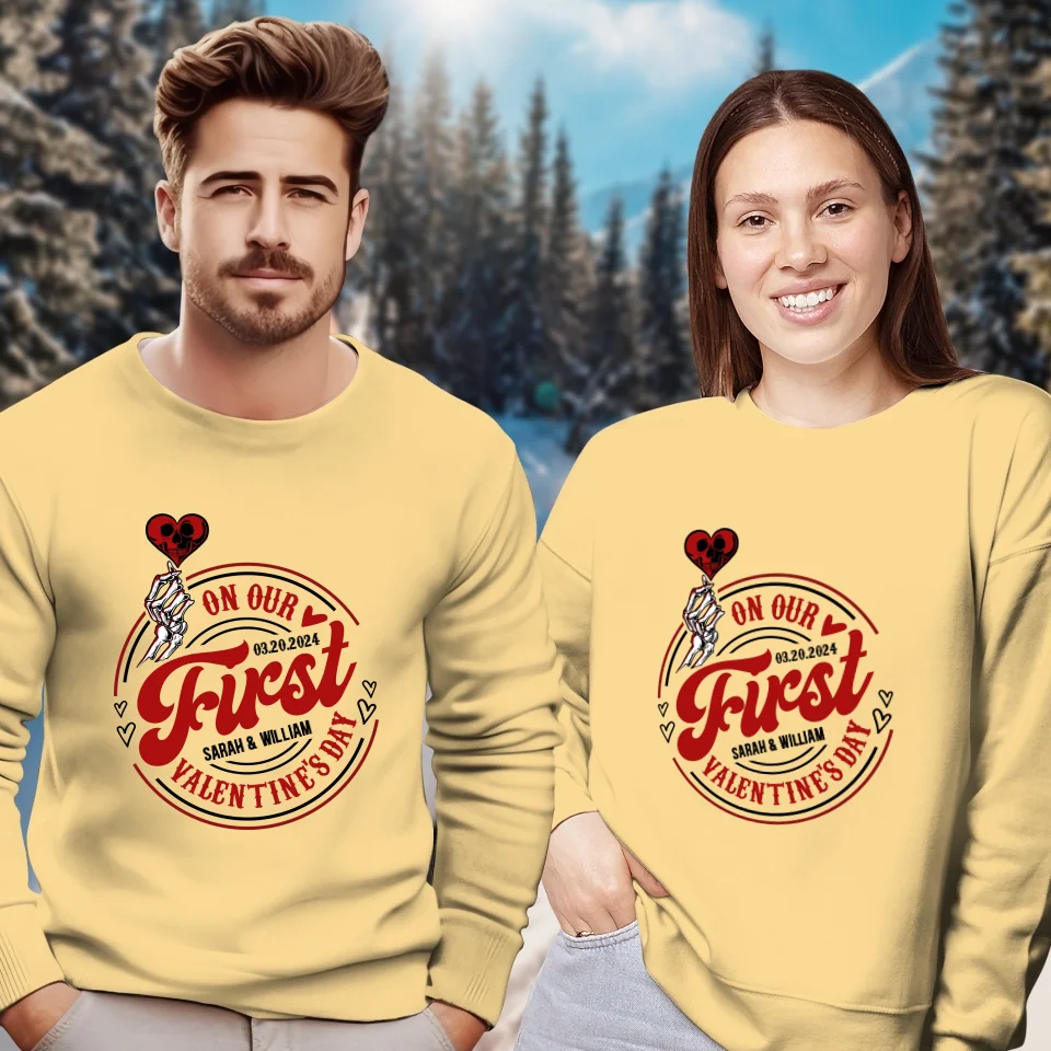 Our Heartfelt Valentine's Day Celebration - Personalized Gifts For Couples - Unisex Sweater