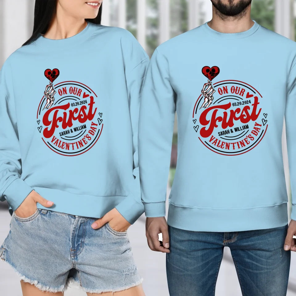 Our Heartfelt Valentine's Day Celebration - Personalized Gifts For Couples - Unisex Sweater