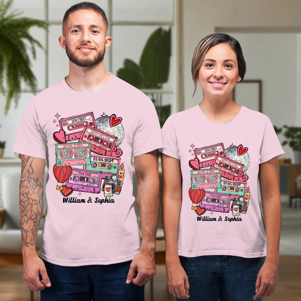 Valentine's As Mr & Mrs: A New Chapter Of Love - Personalized Gifts For Couples - Unisex T-Shirt