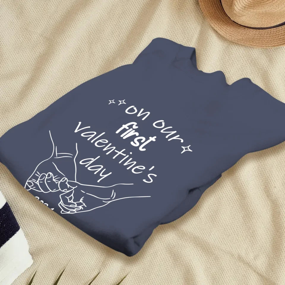 A Day To Remember: Our First Valentine's- Personalized Gifts For Couples - Unisex Sweater