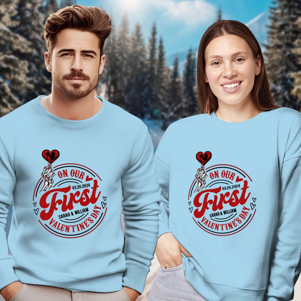 Our Heartfelt Valentine's Day Celebration - Personalized Gifts For Couples - Unisex Sweater