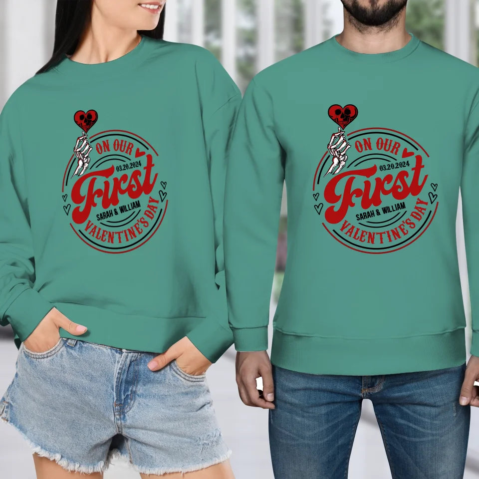 Our Heartfelt Valentine's Day Celebration - Personalized Gifts For Couples - Unisex Sweater