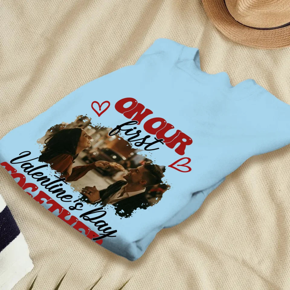 Our Very First Valentine's Day Together - Personalized Gifts For Couples - Unisex Sweater