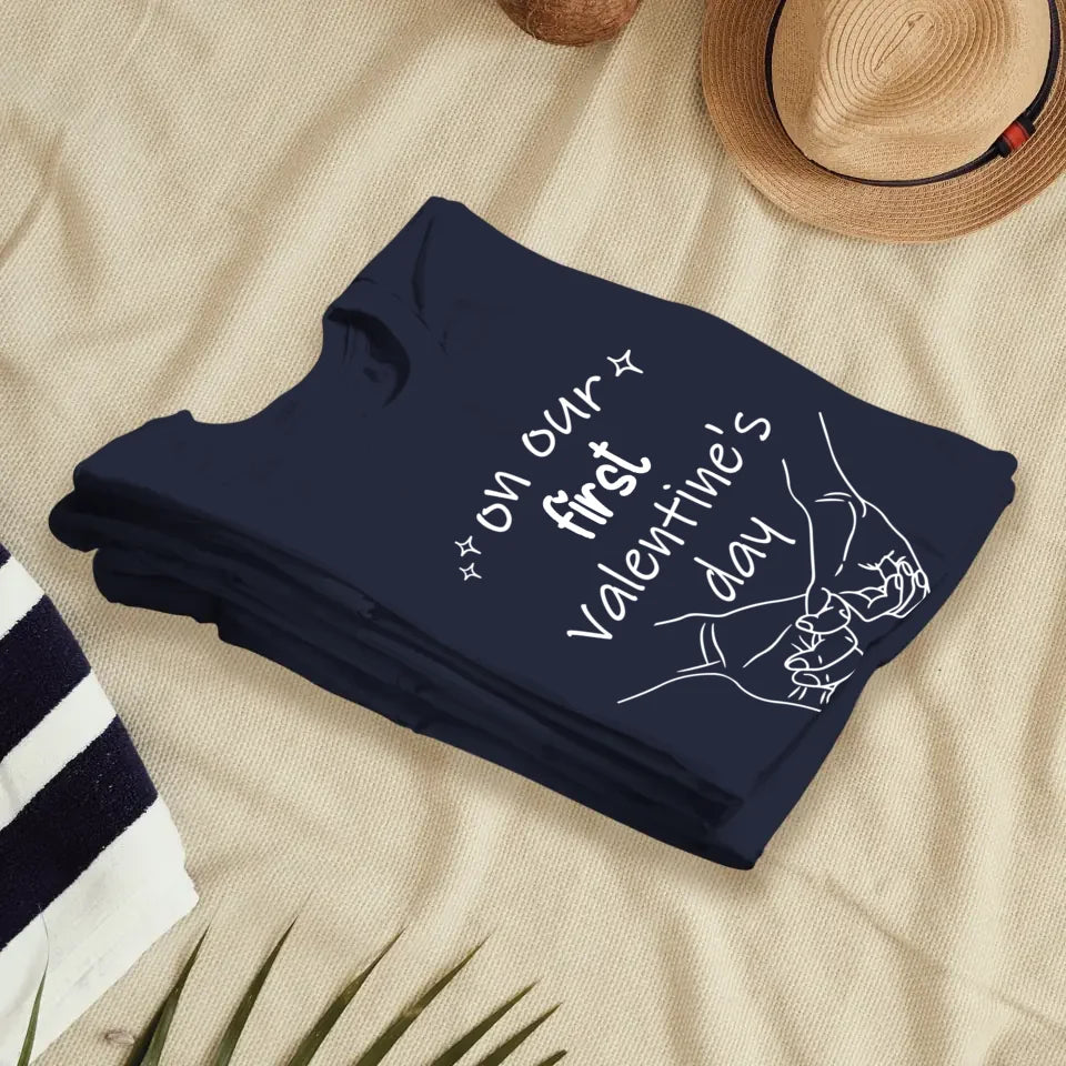 A Day To Remember: Our First Valentine's - Personalized Gifts For Couples - Unisex T-Shirt