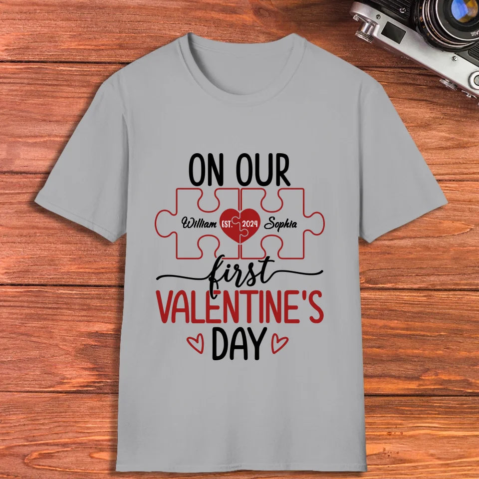 Our Romantic Valentine's Day Adventure Awaits - Personalized Gifts For Couples - Unisex T-Shirt