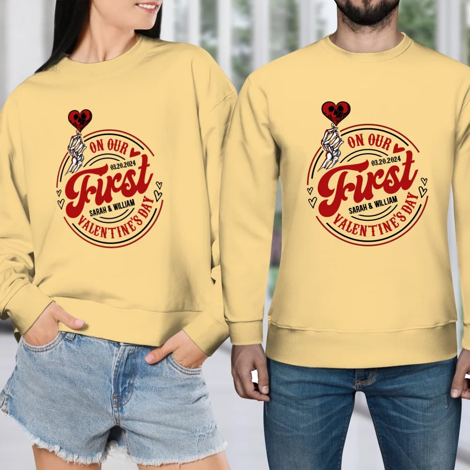 Our Heartfelt Valentine's Day Celebration - Personalized Gifts For Couples - Unisex Sweater