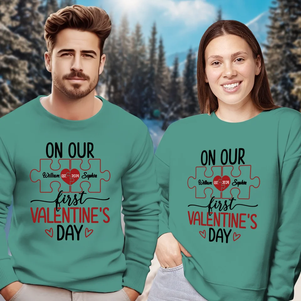 Our Romantic Valentine's Day Adventure Awaits - Personalized Gifts For Couples - Unisex Sweater