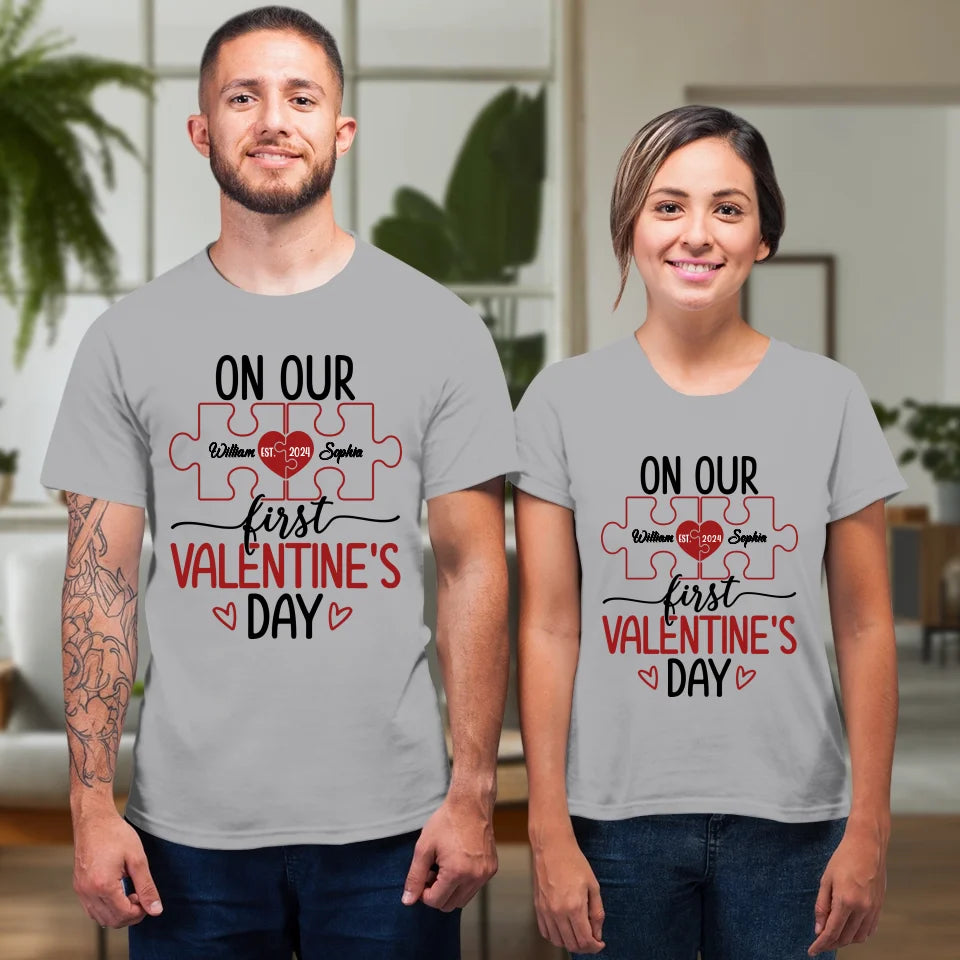 Our Romantic Valentine's Day Adventure Awaits - Personalized Gifts For Couples - Unisex T-Shirt