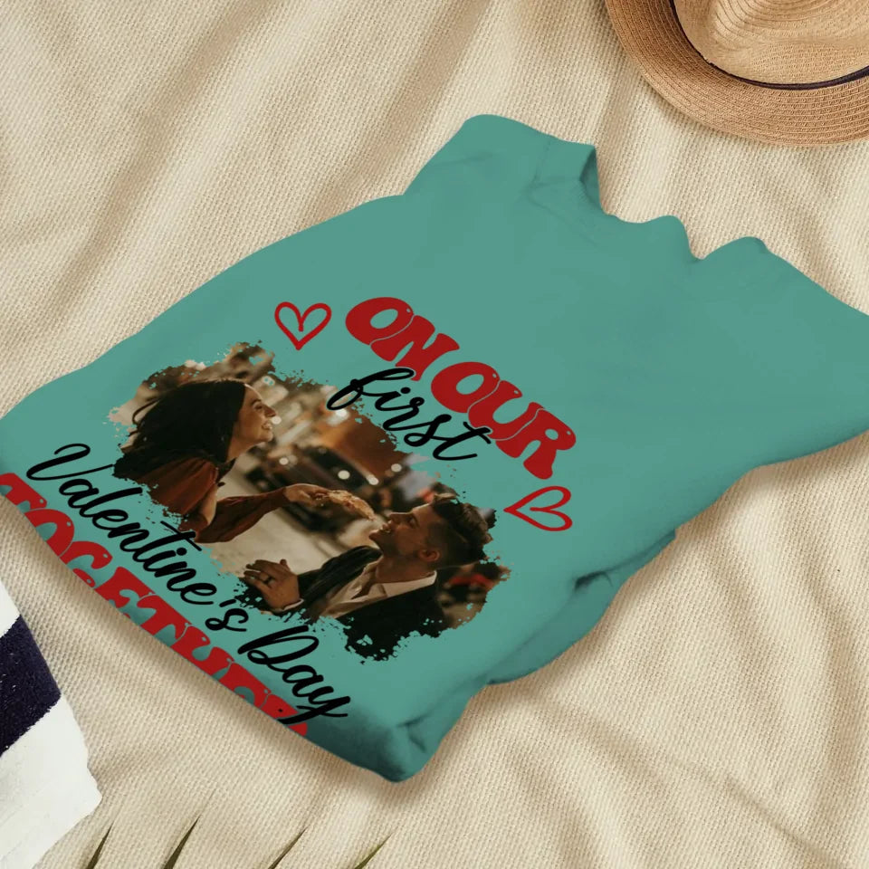 Our Very First Valentine's Day Together - Personalized Gifts For Couples - Unisex Sweater