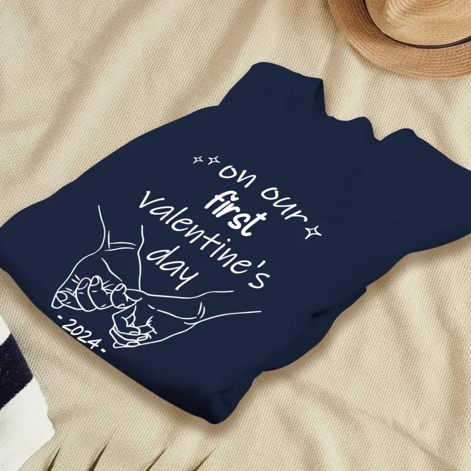 A Day To Remember: Our First Valentine's- Personalized Gifts For Couples - Unisex Sweater