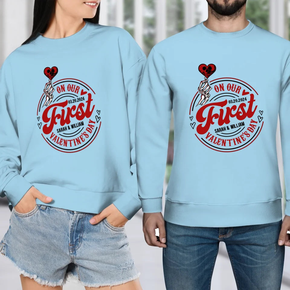 Our Heartfelt Valentine's Day Celebration - Personalized Gifts For Couples - Unisex Sweater