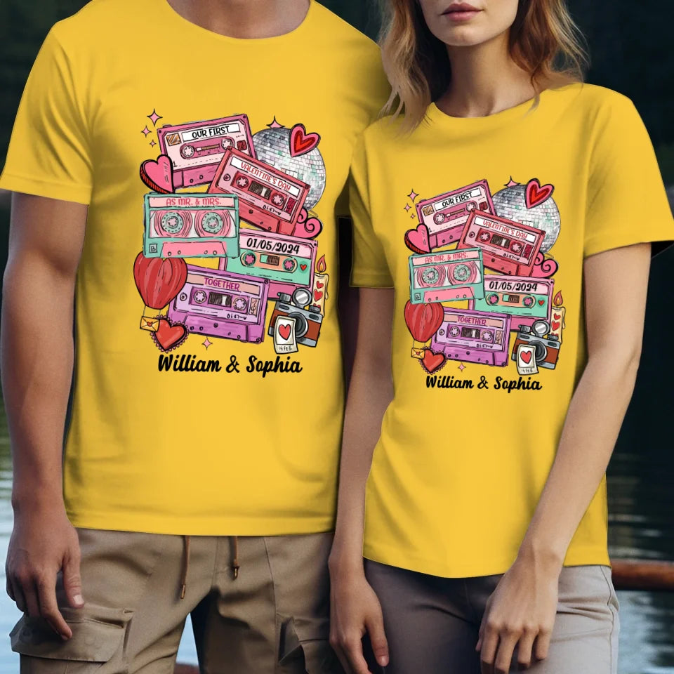 Valentine's As Mr & Mrs: A New Chapter Of Love - Personalized Gifts For Couples - Unisex T-Shirt