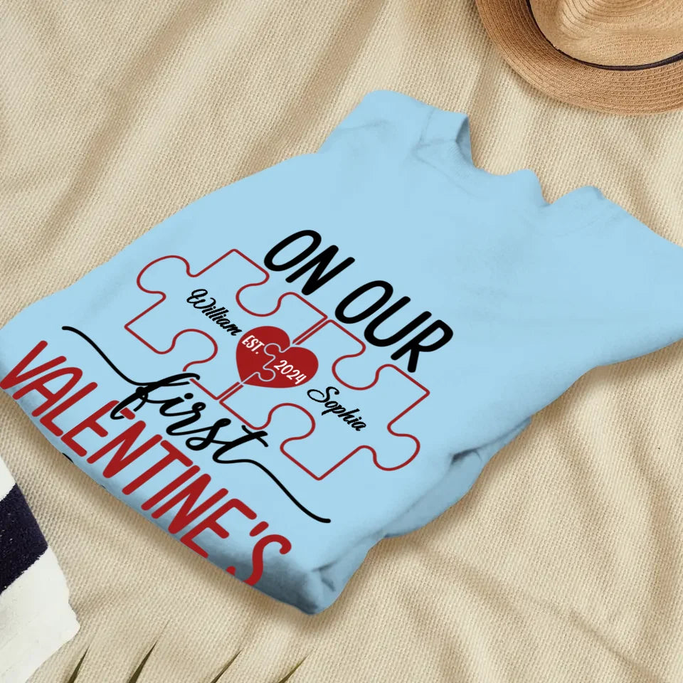 Our Romantic Valentine's Day Adventure Awaits - Personalized Gifts For Couples - Unisex Sweater