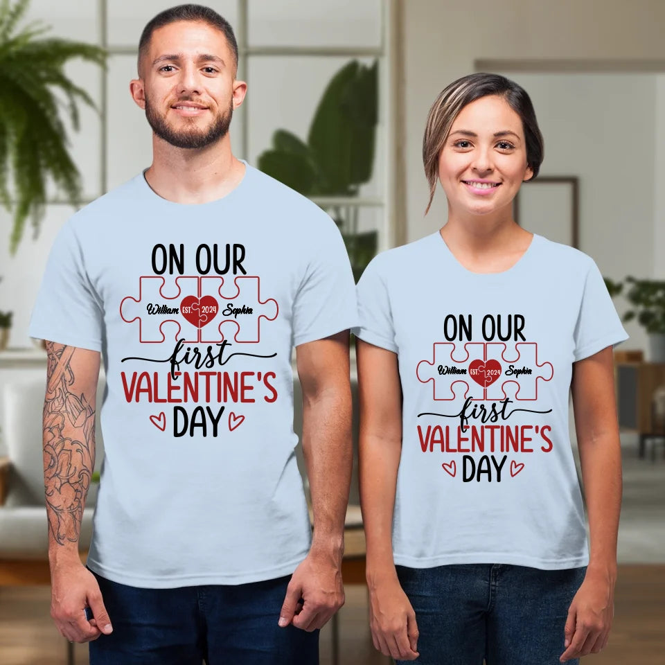 Our Romantic Valentine's Day Adventure Awaits - Personalized Gifts For Couples - Unisex T-Shirt