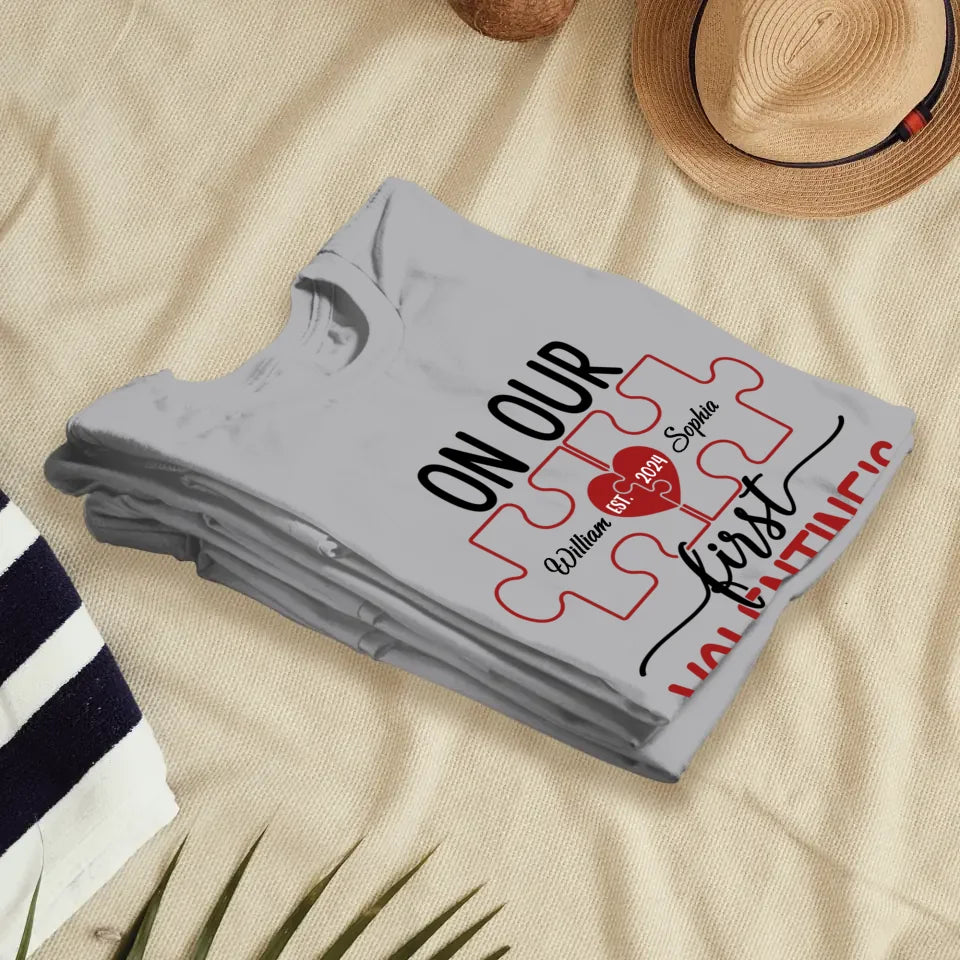 Our Romantic Valentine's Day Adventure Awaits - Personalized Gifts For Couples - Unisex T-Shirt