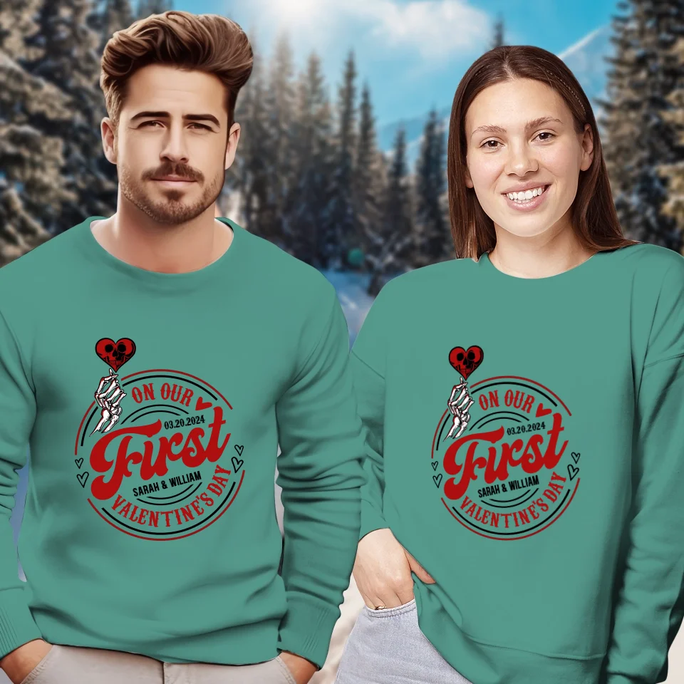 Our Heartfelt Valentine's Day Celebration - Personalized Gifts For Couples - Unisex Sweater