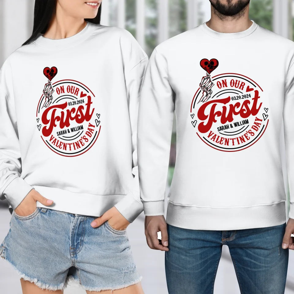 Our Heartfelt Valentine's Day Celebration - Personalized Gifts For Couples - Unisex Sweater