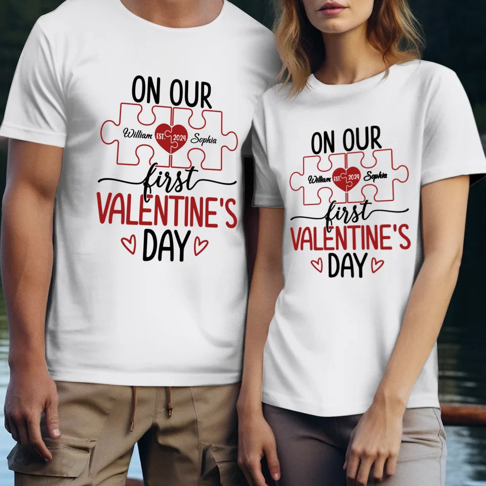 Our Romantic Valentine's Day Adventure Awaits - Personalized Gifts For Couples - Unisex T-Shirt