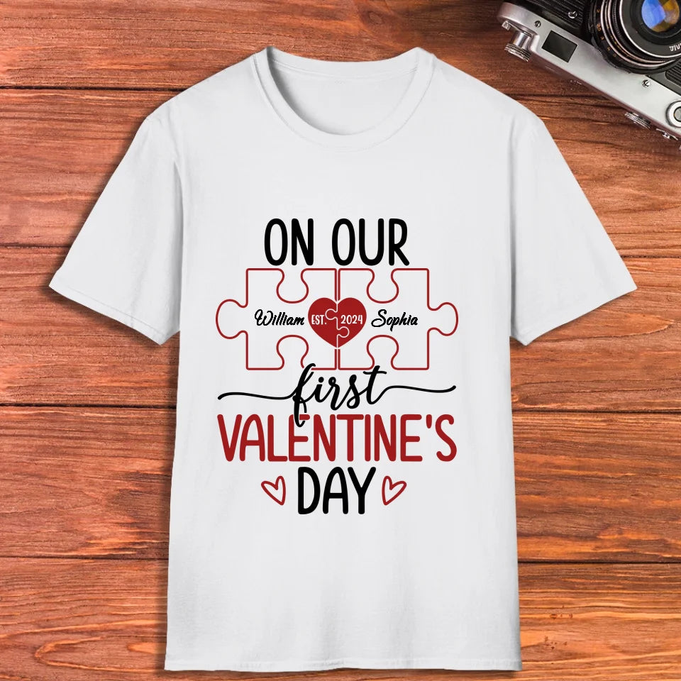 Our Romantic Valentine's Day Adventure Awaits - Personalized Gifts For Couples - Unisex T-Shirt