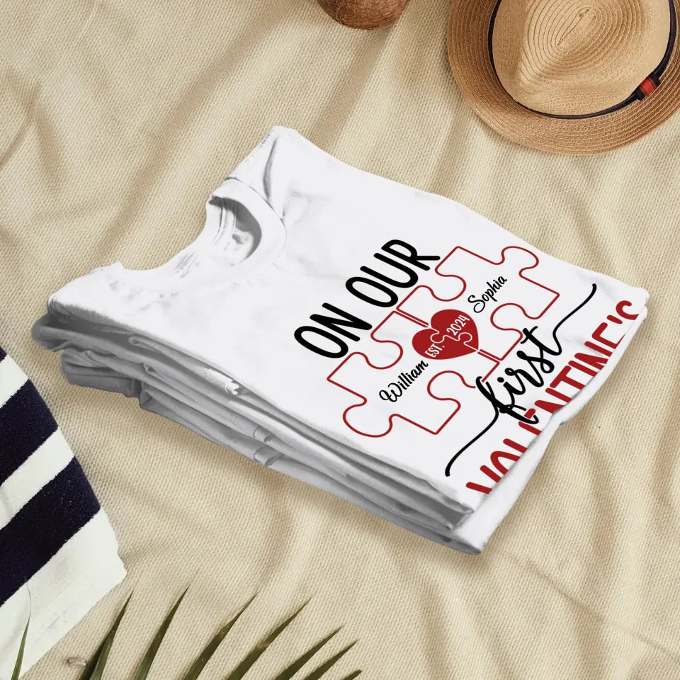 Our Romantic Valentine's Day Adventure Awaits - Personalized Gifts For Couples - Unisex T-Shirt