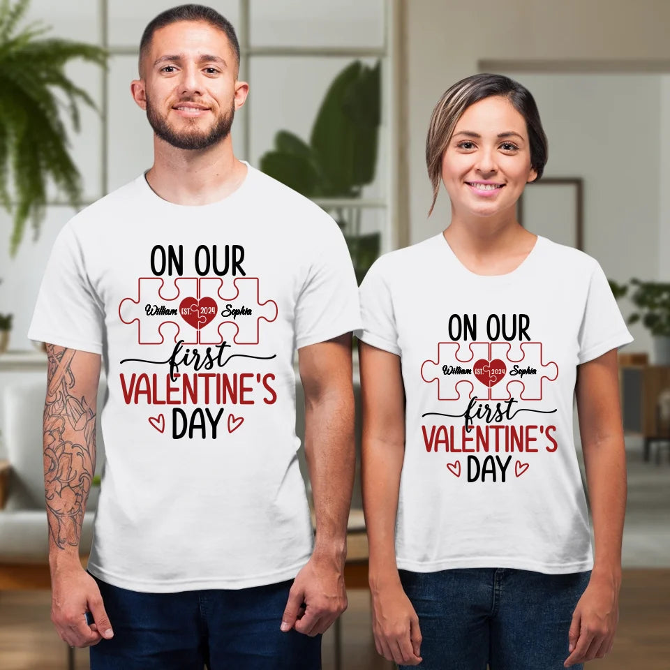 Our Romantic Valentine's Day Adventure Awaits - Personalized Gifts For Couples - Unisex T-Shirt