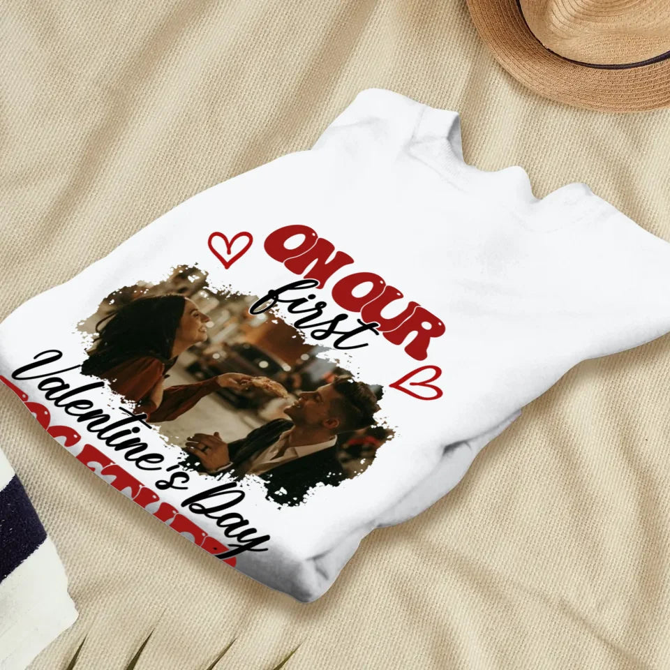 Our Very First Valentine's Day Together - Personalized Gifts For Couples - Unisex Sweater