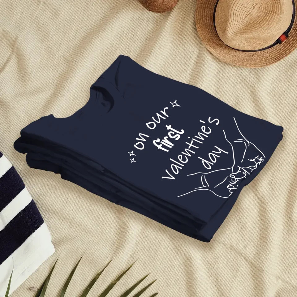 A Day To Remember: Our First Valentine's - Personalized Gifts For Couples - Unisex T-Shirt