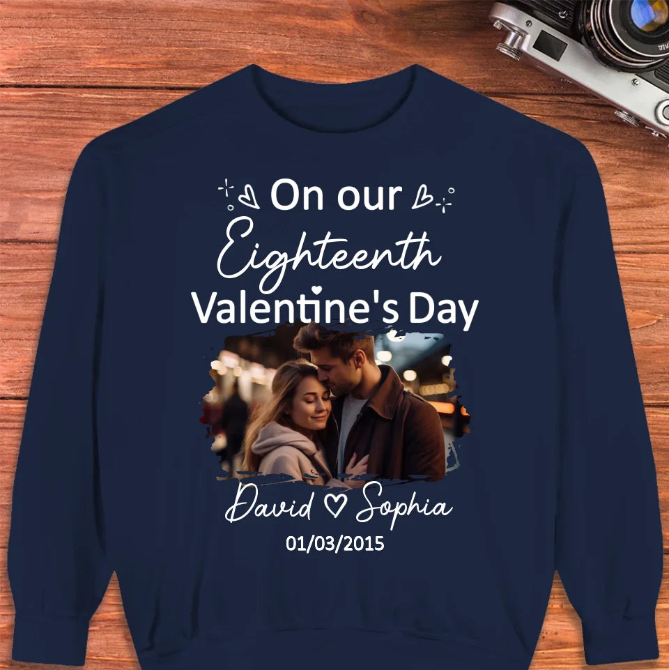 Celebrating Valentine's Day Together: Our Love - Personalized Gifts For Couples - Unisex Sweater