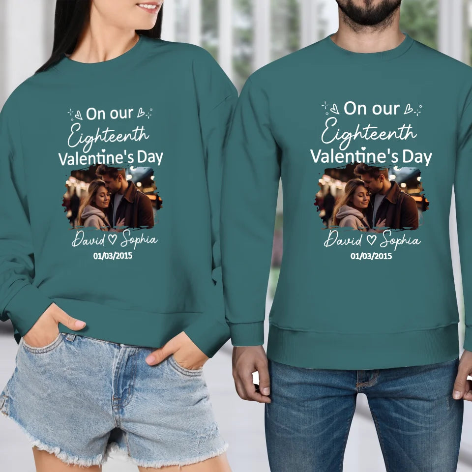 Celebrating Valentine's Day Together: Our Love - Personalized Gifts For Couples - Unisex Sweater