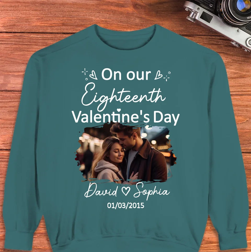 Celebrating Valentine's Day Together: Our Love - Personalized Gifts For Couples - Unisex Sweater