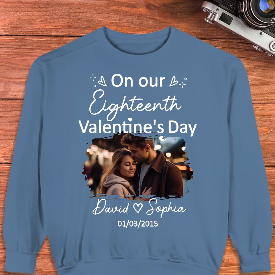 Celebrating Valentine's Day Together: Our Love - Personalized Gifts For Couples - Unisex Sweater